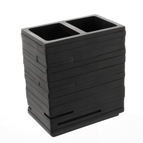 Toothbrush Holder, Gedy QU98-14, Square Black Toothbrush Holder QU98-14
